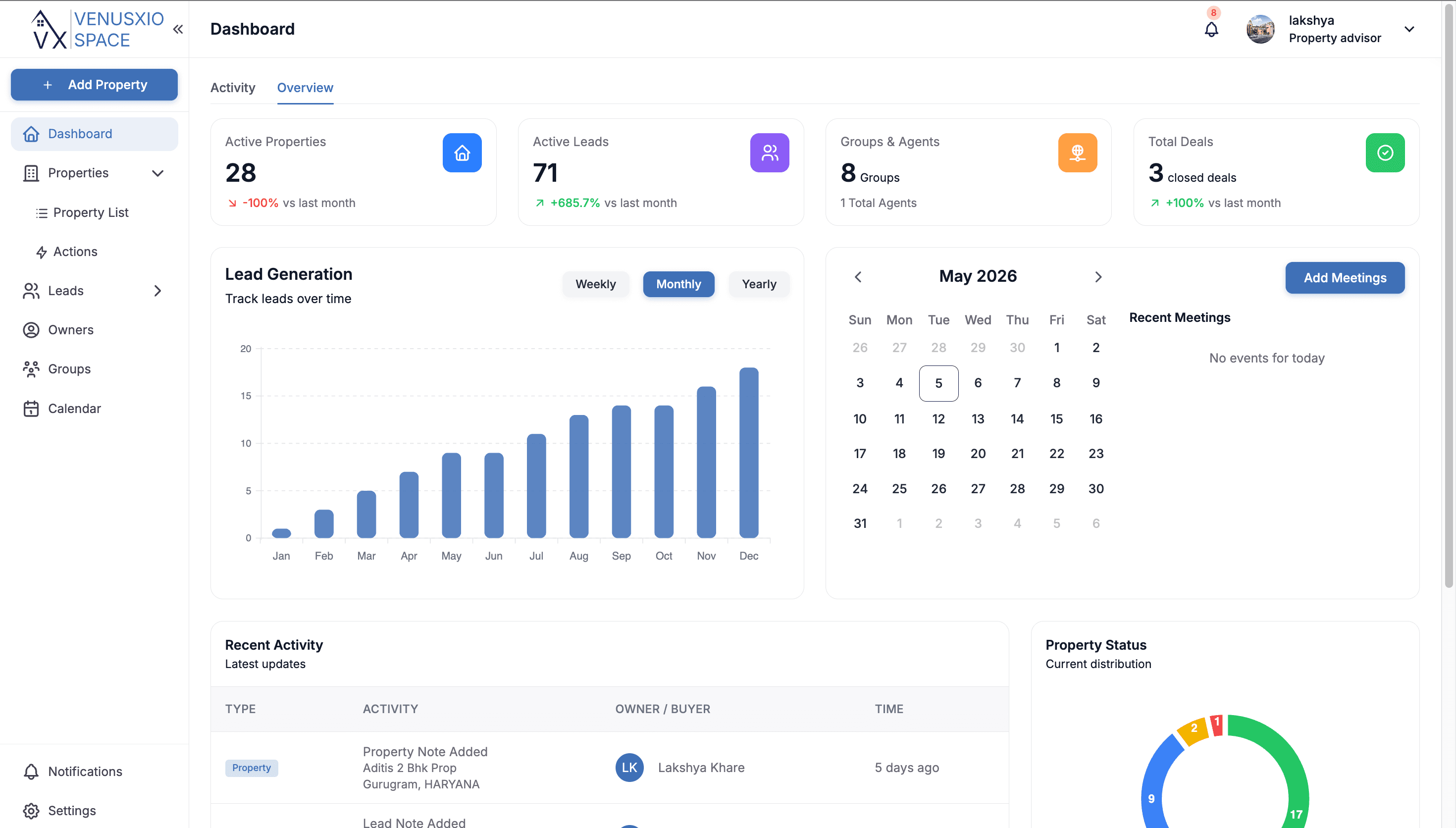 Venusxio Space CRM Platform